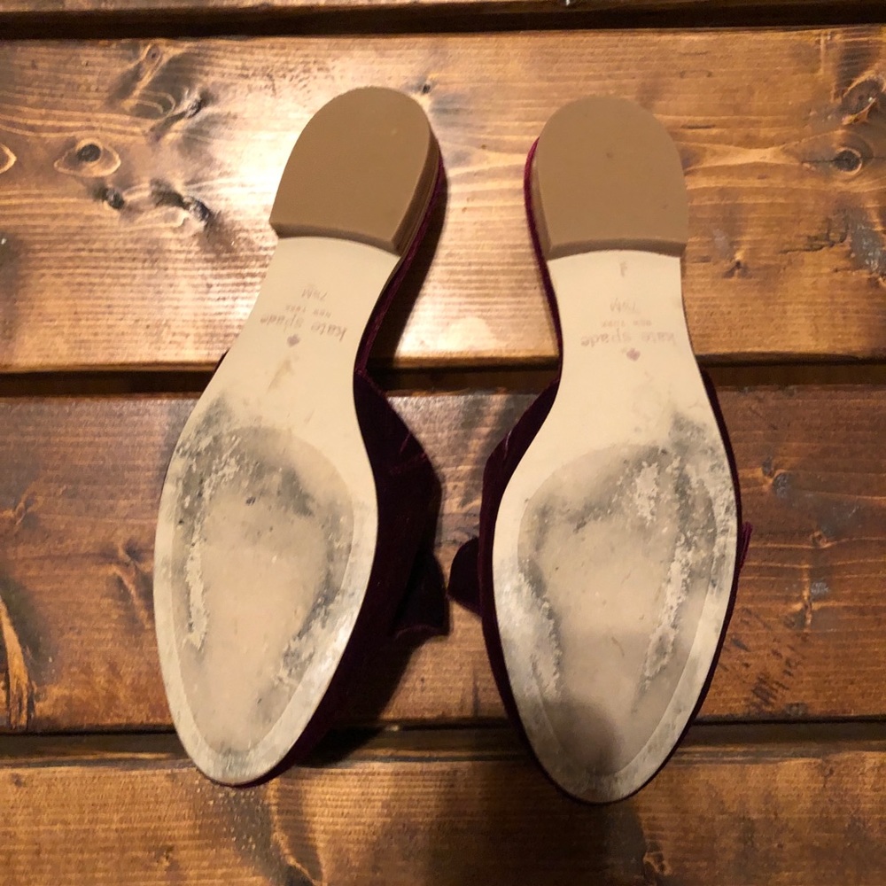 SALE Kate Spade Velvet Bow Flats - Picture 4 of 4